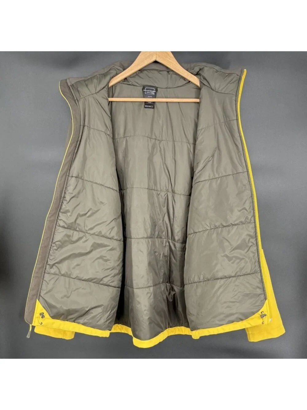 The North Face Men's Apex Elevation Jacket XL Yellow Gray Ski Primaloft Hooded